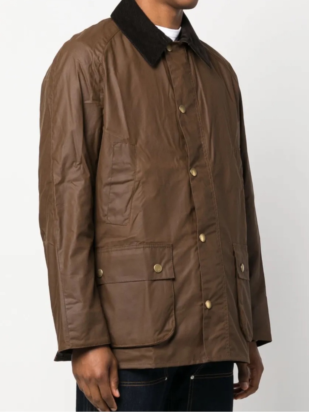 Barbour Ashby Waxed Cotton Jacket Size Large